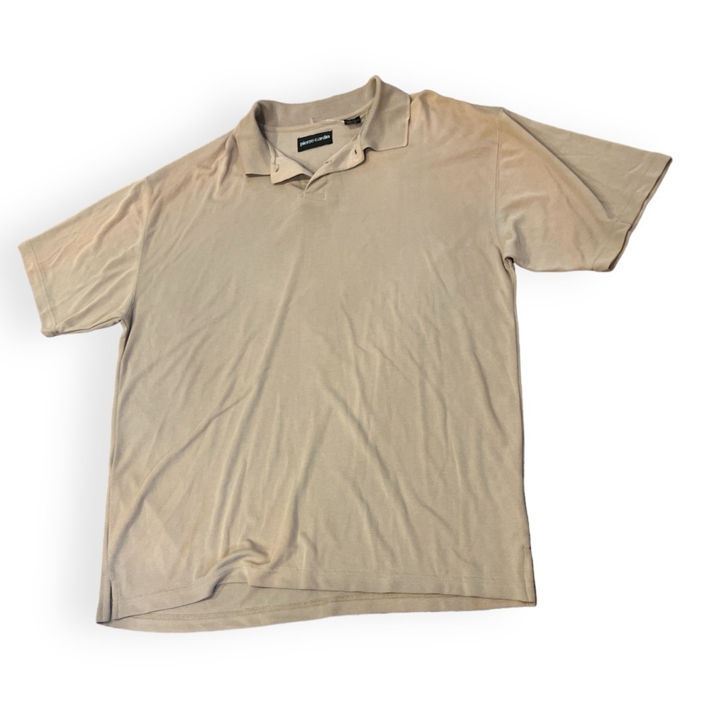 Pierre Cardin Polo Shirt Men's Size Medium Golf Tan XL VINTAGE 90s
